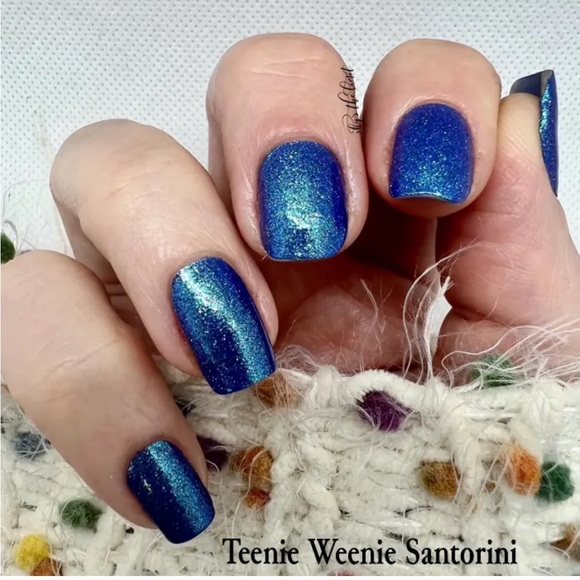 *Retired* Color Street: Teenie Weenie Santorini (Pedicure) | Blue Glitter Summer - Picture 1 of 13
